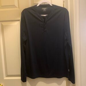 Alfani Dark Blue Stretch Henley Top